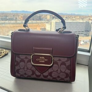 Coach Maroon and Brown Satchel